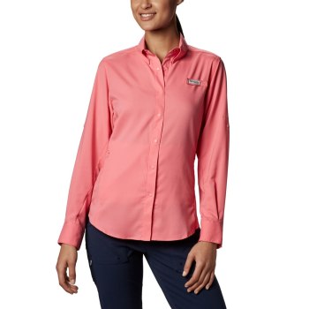 Columbia PFG Tamiami II Long Sleeve, Camisa Rosas Para Mujer | 968512-ORX